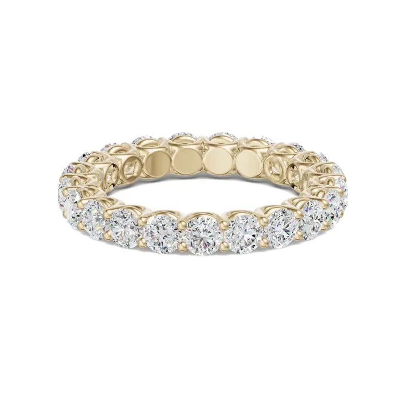 3.00 MM Round Cut Scallop Set Eternity Band