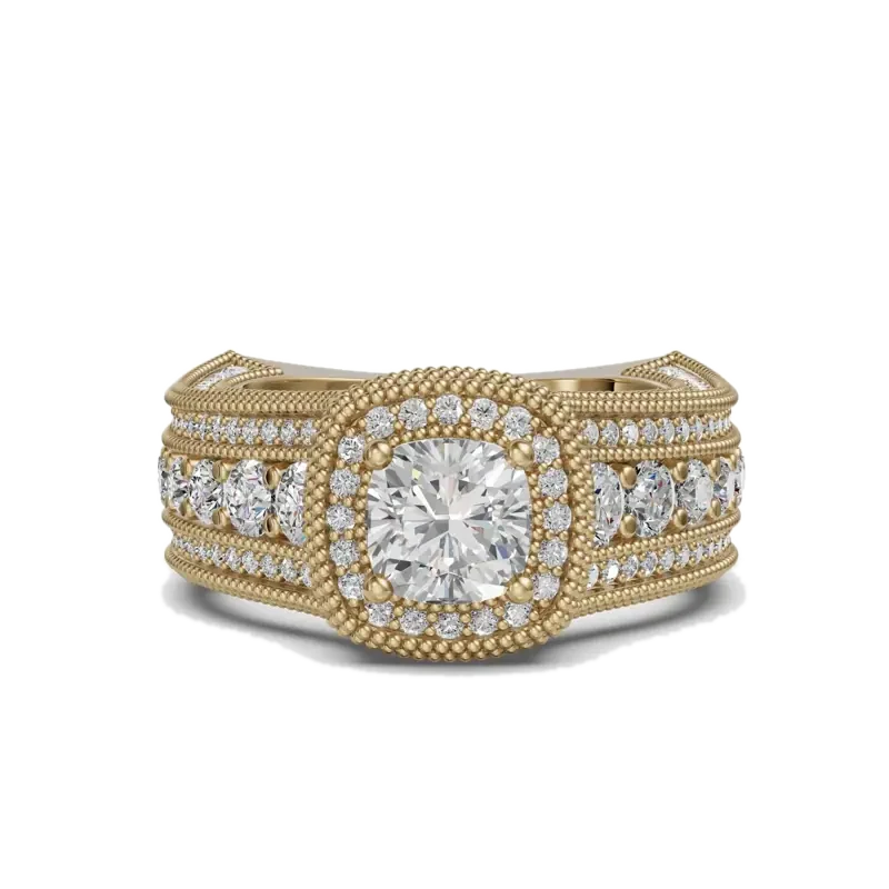 Chelsa Cushion Cut Engagement Ring