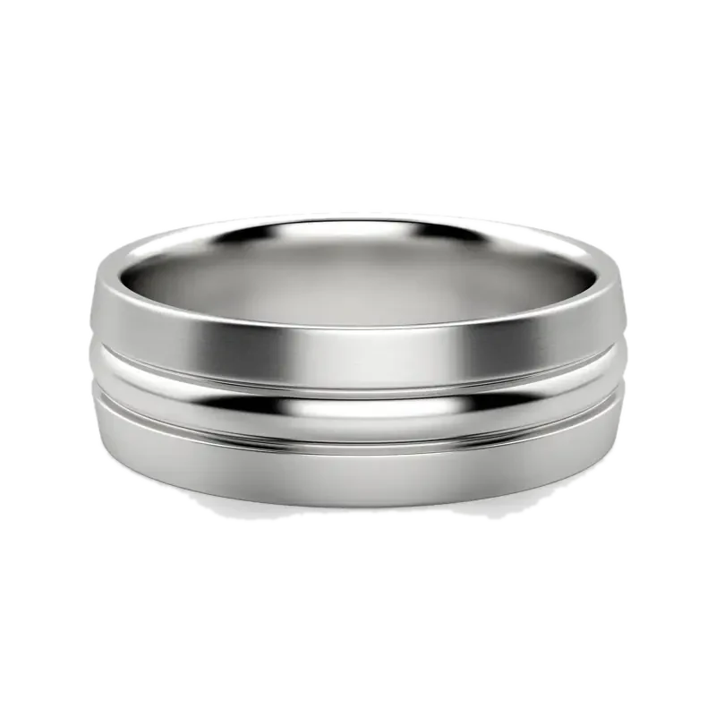 Hurricane Wedding Band Titanium