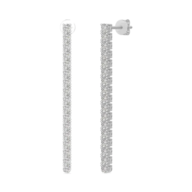 Round Cut Dangle Earrings 1.00 ct