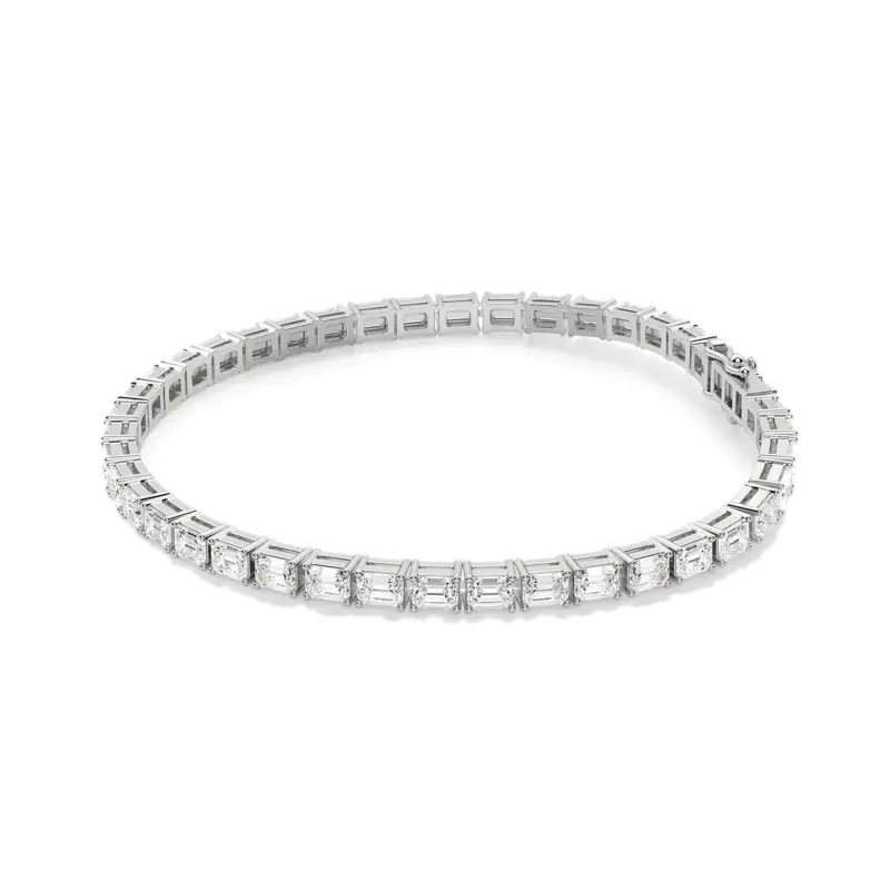 4 Prong Emerald Cut Tennis Bracelet