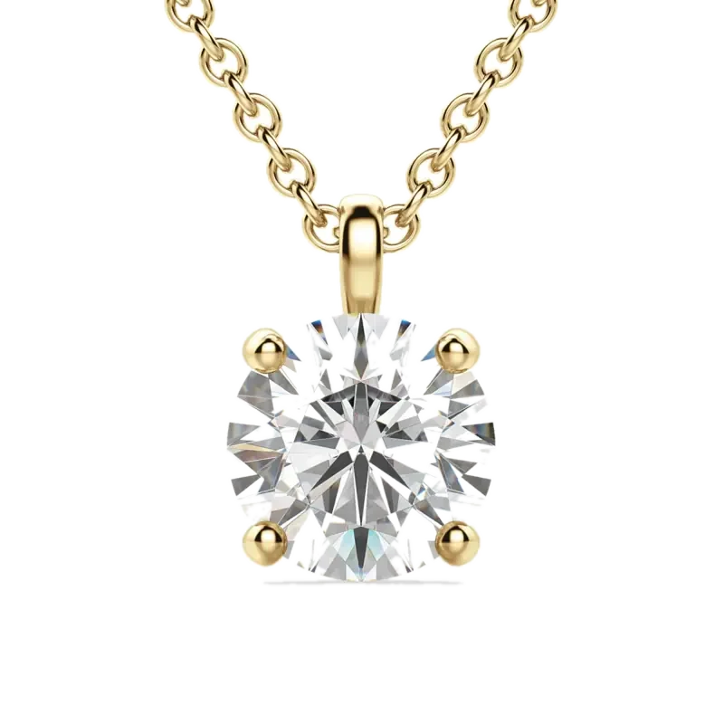 Single Bail Pendant Round Cut