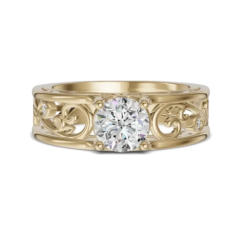 Morning Glory Round Cut Engagement Ring