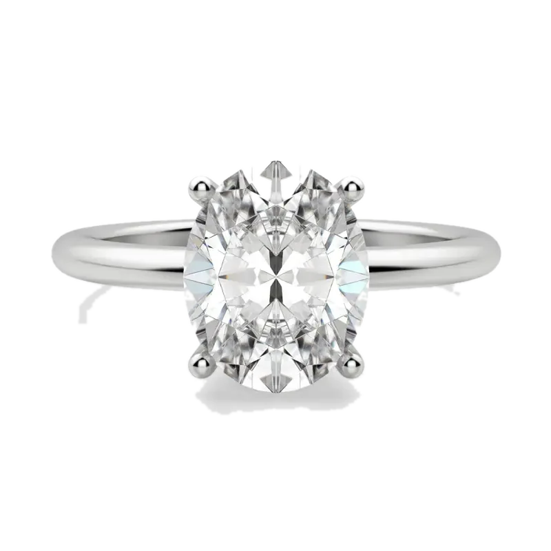 Basket Set Classic Oval Cut Engagement Ring