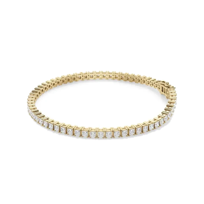 4 Prong Princess Cut Tennis Bracelet 5.00 tcw