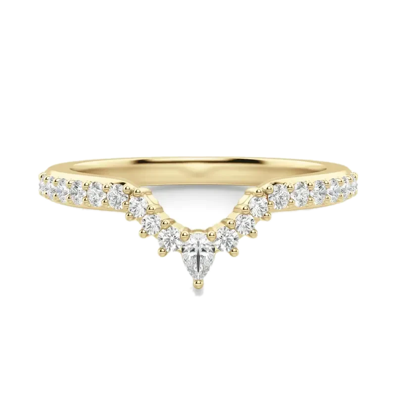 Ascending Contoured Band 14K Yellow Gold