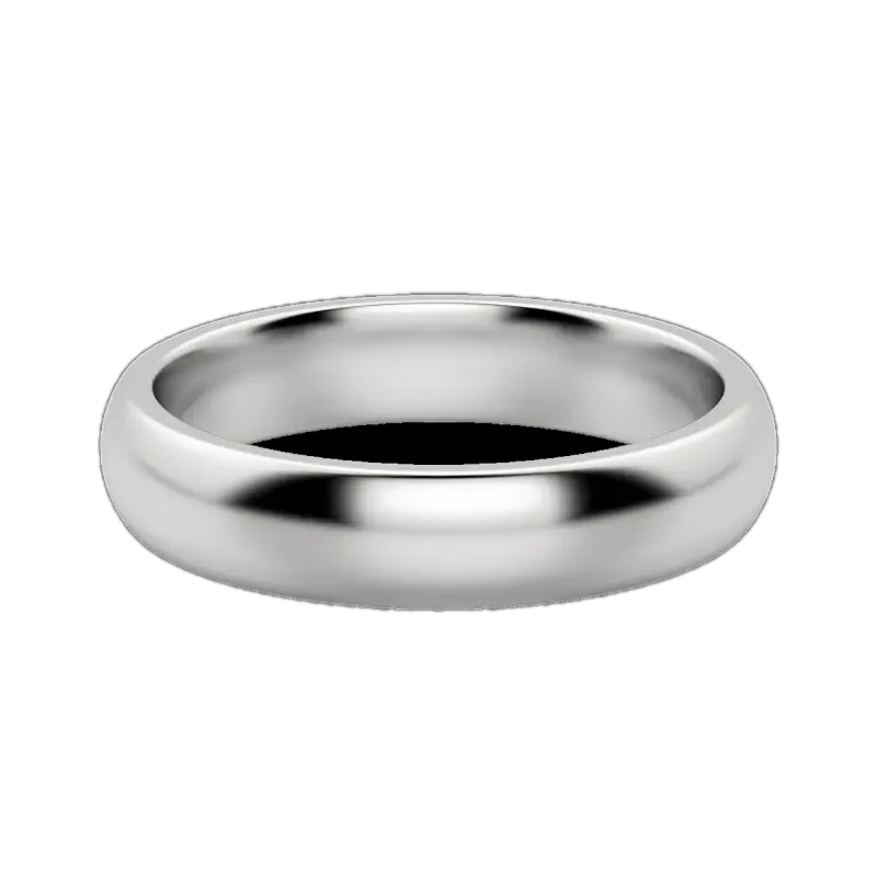 Classic Comfort Band 4 MM 14K White Gold