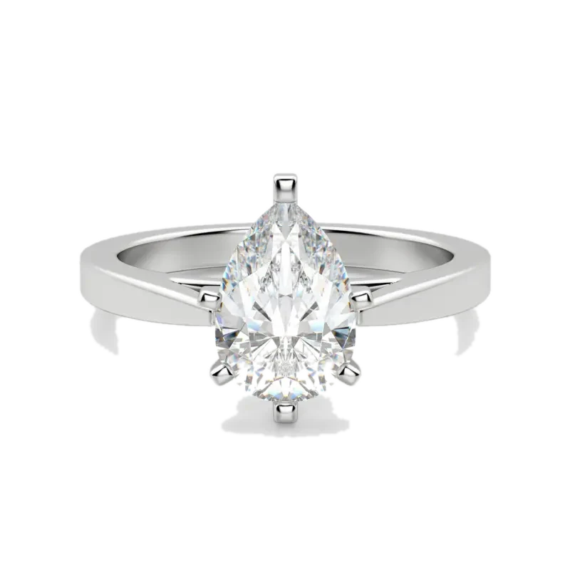 Cathedral Pear Cut Engagement Ring
