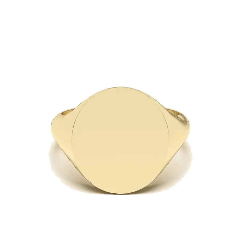 Men’s Oval Shaped Comfort Fit Signet Ring