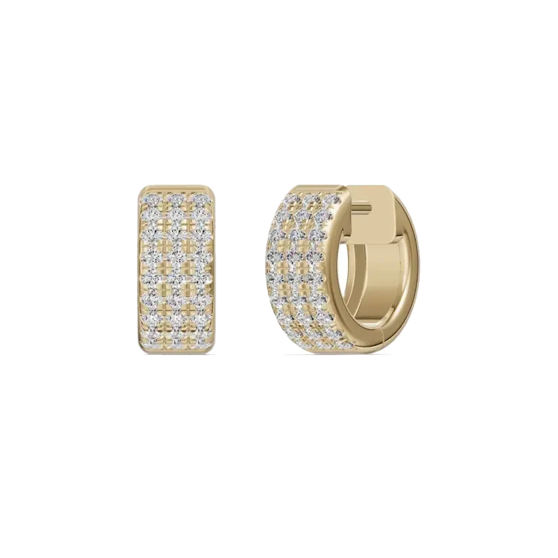 Accented Huggie Hoop