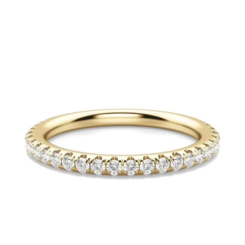 Arezzo Accented Wedding Band 14K Yellow Gold