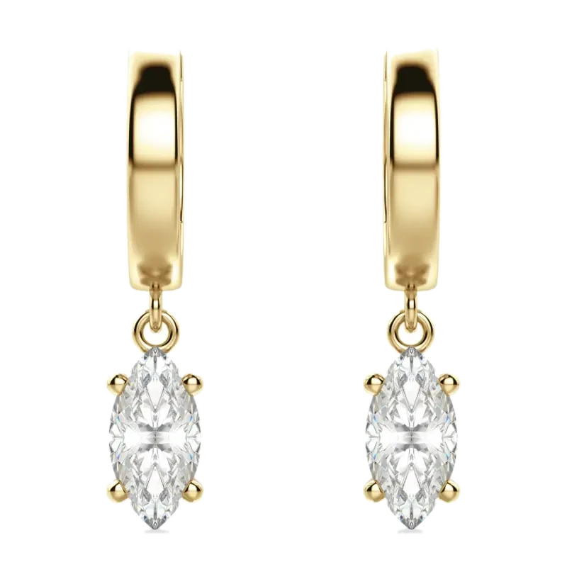 Marquise Cut Solitaire Drop Earrings