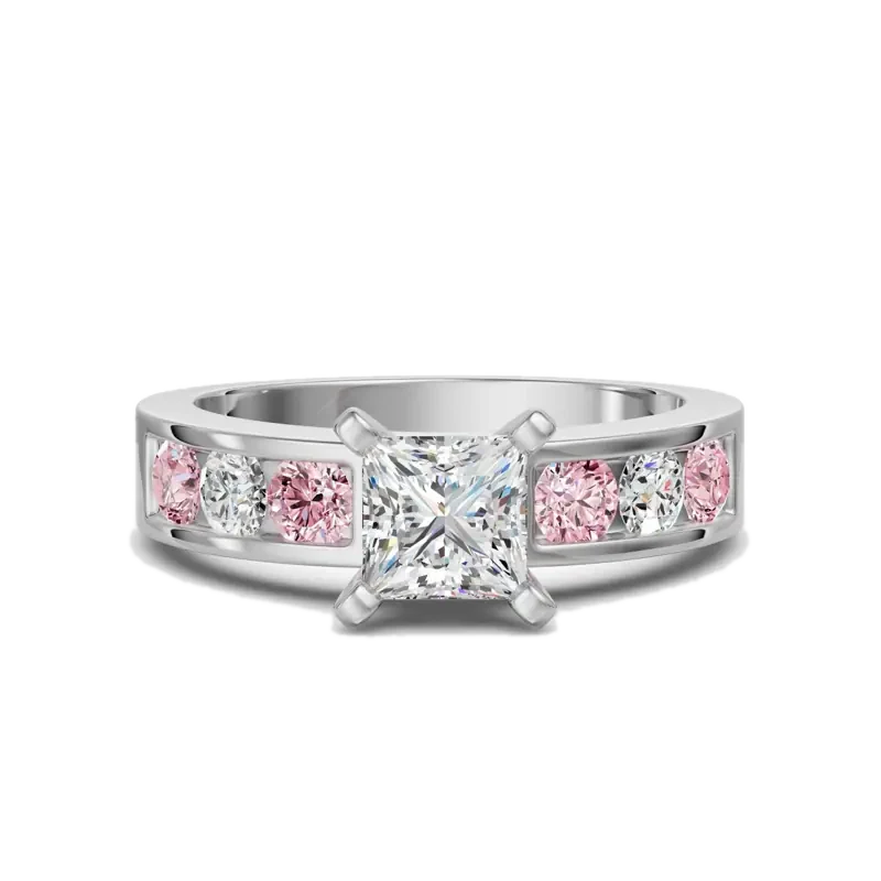 Diamond Diva Princess Cut 0.50 ct Engagement Ring – Rose