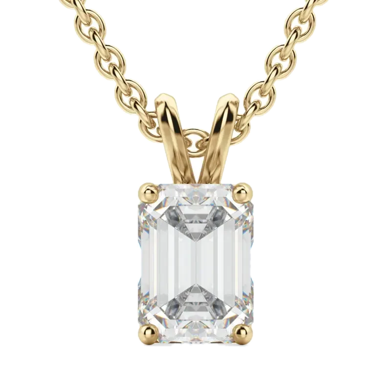 Basket Set Pendant Emerald Cut