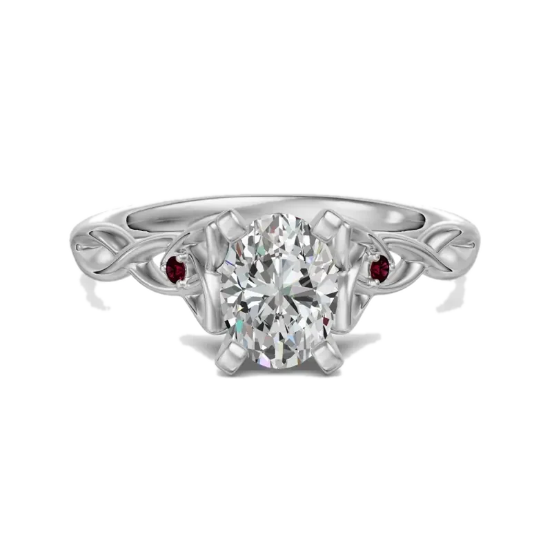 Celtic Knot Oval Cut 0.50 ct Engagement Ring – Ruby