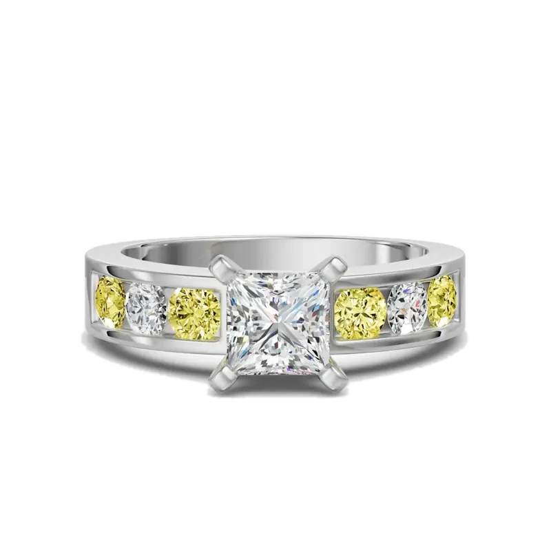 Diamond Diva Princess Cut 0.50 ct Engagement Ring – Canary –