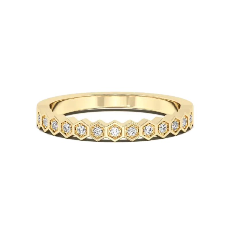 Hexagon Wedding Band