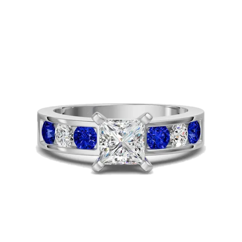 Diamond Diva Princess Cut 0.50 ct Engagement Ring – Sapphire –