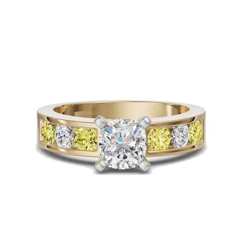 Diamond Diva Cushion Cut 0.50 ct Engagement Ring – Canary
