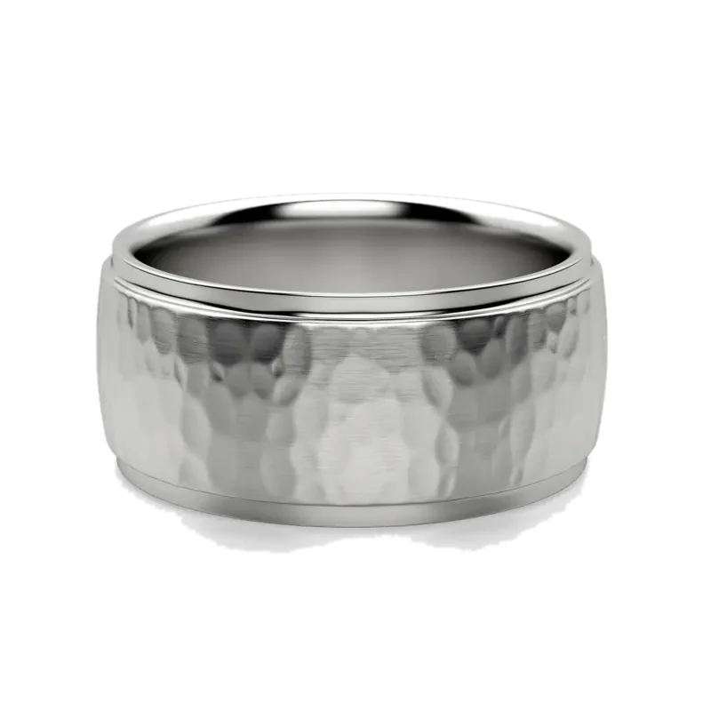 Alexander Wedding Band Cobalt Hammer Finish