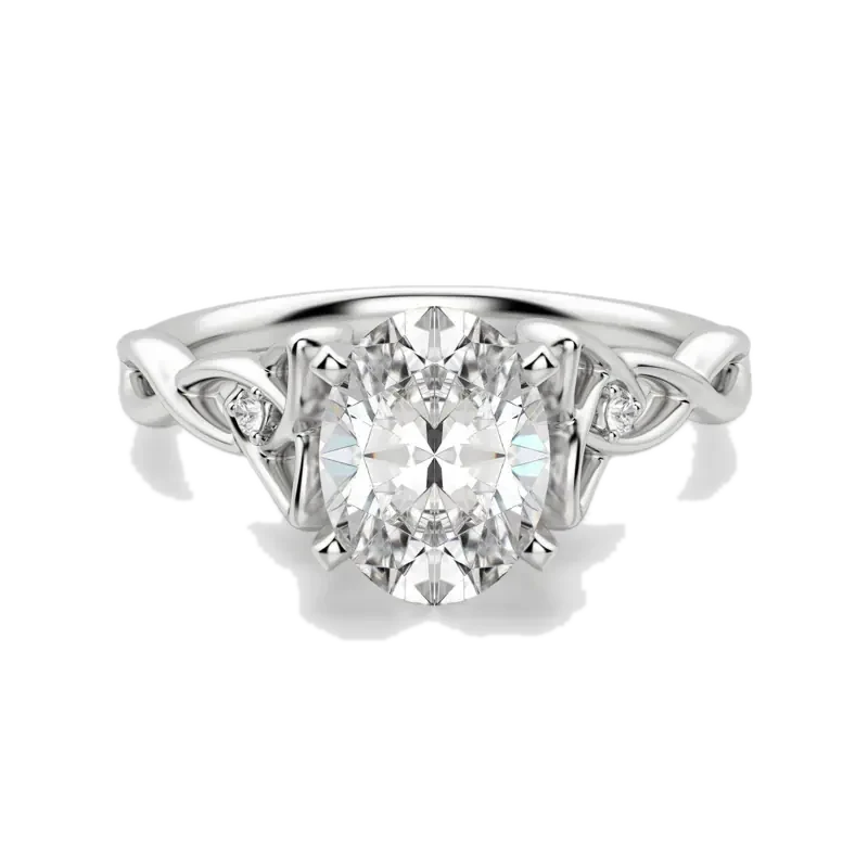 Celtic Knot Oval Cut Engagement Ring