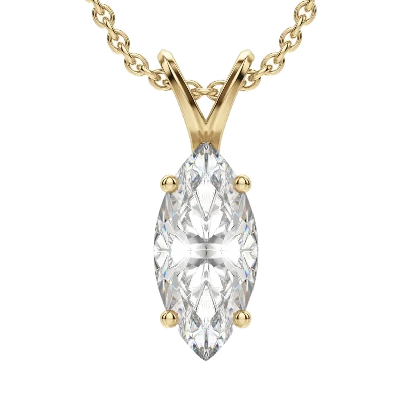 Basket Set Pendant Marquise Cut