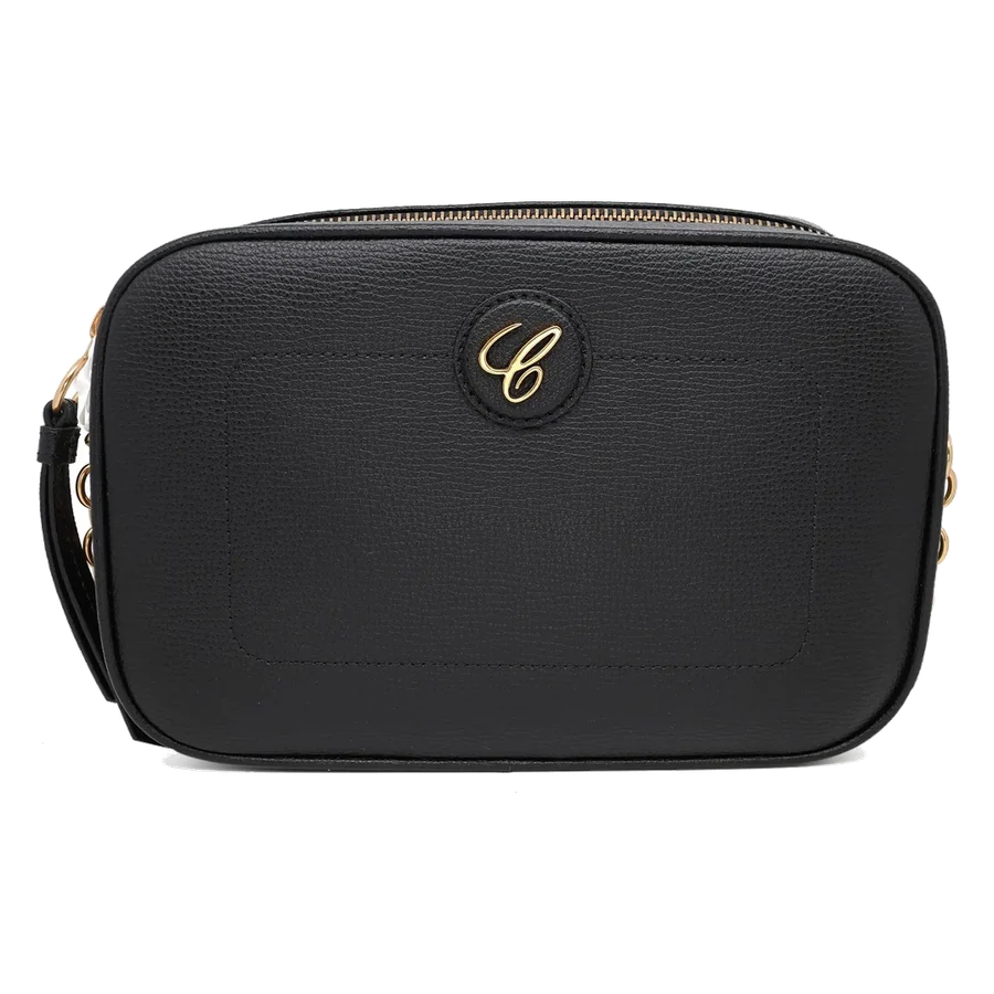 Chopard Happy Sport Black Grained Leather Camera Bag 95000-1110