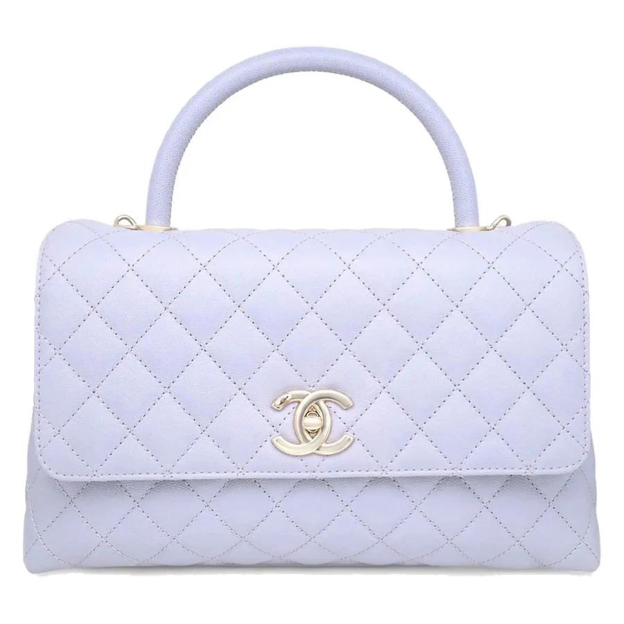 Chanel 31 Rue Cambon Medium Coco Handle Flap Light Purple Caviar Handbag