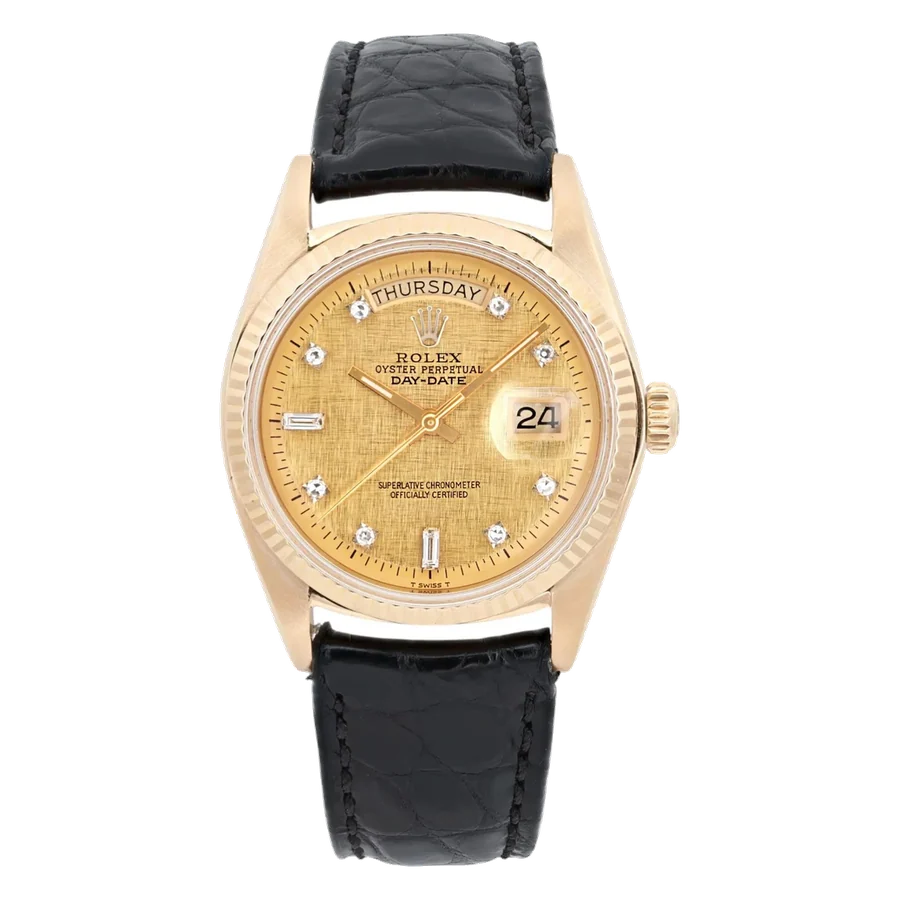Rolex Day-Date 36mm 18K Yellow Gold Buckley Dial Automatic Watch 1803