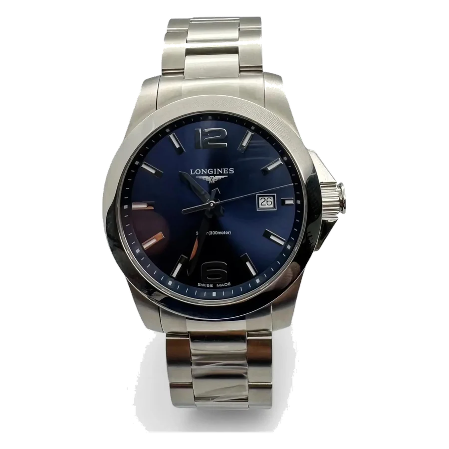 Longines Conquest Steel 41MM Blue Dial Quartz Watch L3.759.4.96.6