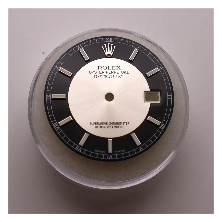 Rolex Datejust Tuxedo Silver Markers Dial 116200 116234