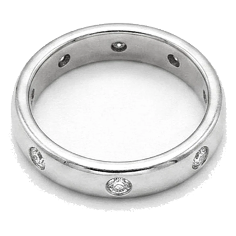 Tiffany & Co. Etoile Diamond Band Ring Platinum Size