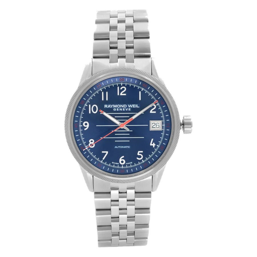 Raymond Weil Freelancer 42.5mm Steel Blue Dial Automatic Men Watch 2754-ST-05500