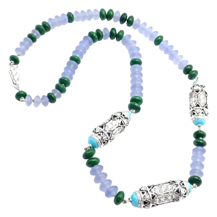 Cartier 18k White Gold High Jewelry Géometrie & Contrastes Necklace