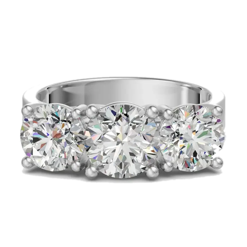 Open Arms Round Cut Engagement Ring