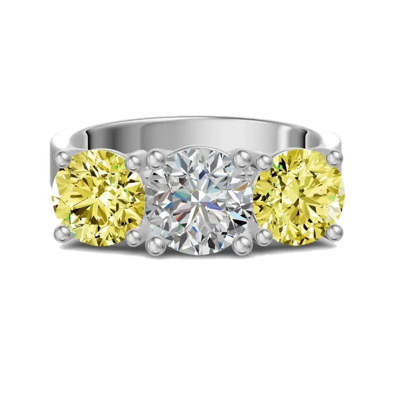 Open Arms Round Cut 1.25 ct Engagement Ring – Canary –