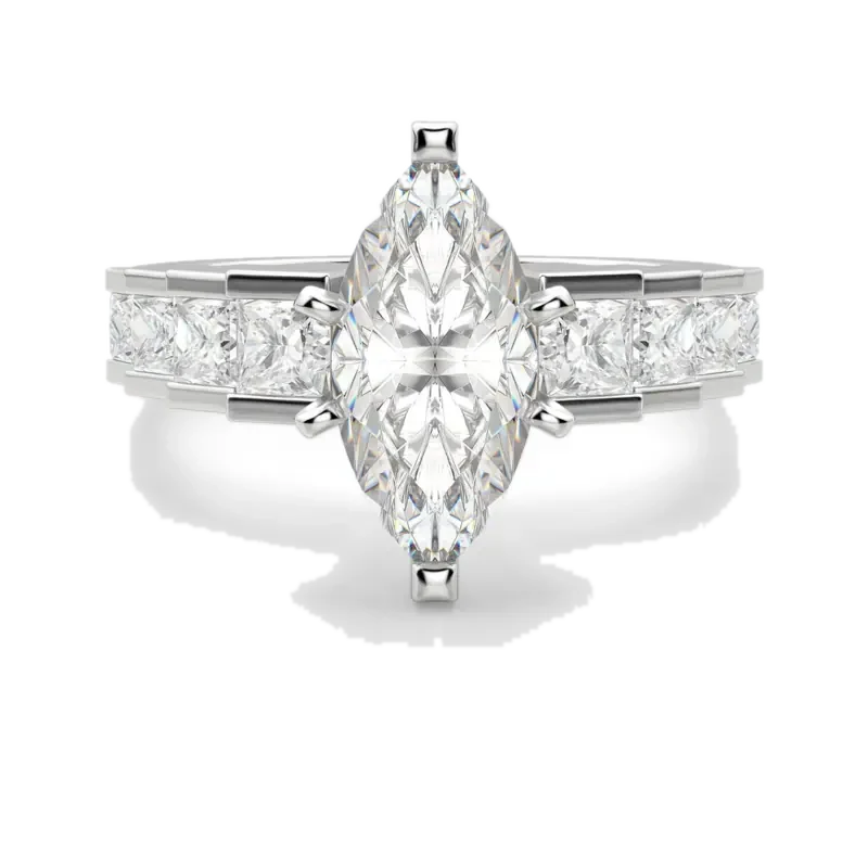Cinderella Staircase Marquise Cut Engagement Ring